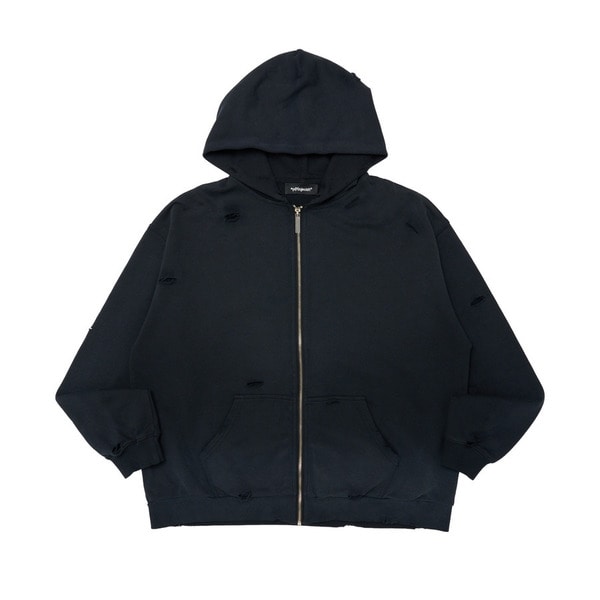 Fur Damage Zip Hoodie 詳細画像 Black 1