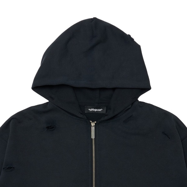 Fur Damage Zip Hoodie 詳細画像 Black 4