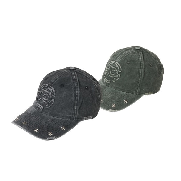 Circle Logo Damage Cap 詳細画像 Black 10