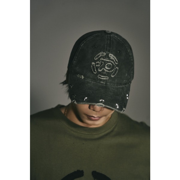 Circle Logo Damage Cap 詳細画像 Black 11