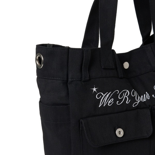 Cursive Logo Denim Bag 詳細画像 Black 5