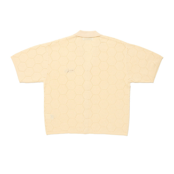 Honeycomb Knit SS Shirt 詳細画像 O.White 4