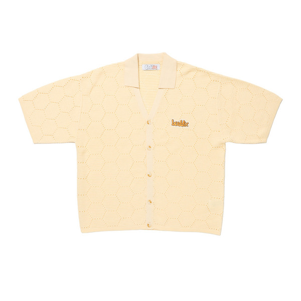 Honeycomb Knit SS Shirt 詳細画像 O.White 1