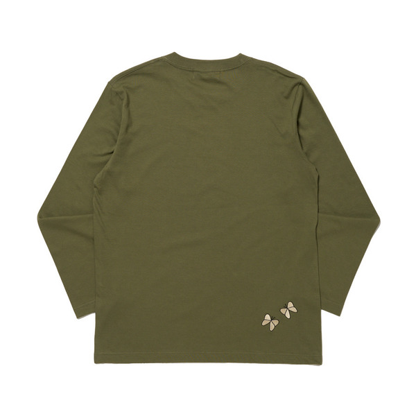 Arch Logo Butterfly EMB LS Tee 詳細画像 Olive 5