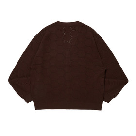 Honeycomb Knit V Neck Cardigan 詳細画像