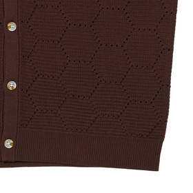 Honeycomb Knit V Neck Cardigan 詳細画像