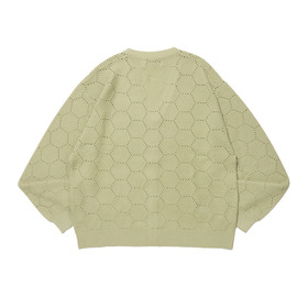 Honeycomb Knit V Neck Cardigan 詳細画像