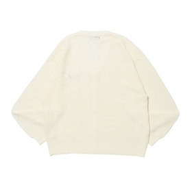 Honeycomb Knit V Neck Cardigan 詳細画像