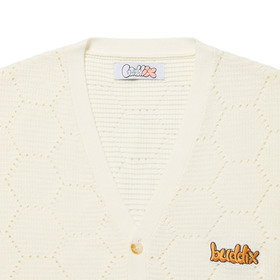 Honeycomb Knit V Neck Cardigan 詳細画像