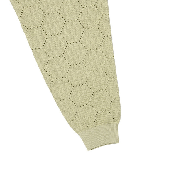 Honeycomb Knit V Neck Cardigan 詳細画像 Brown 5