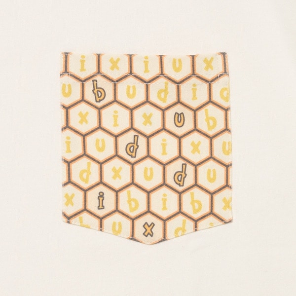Honycomb Printed Pocket SS Tee 詳細画像 White 4