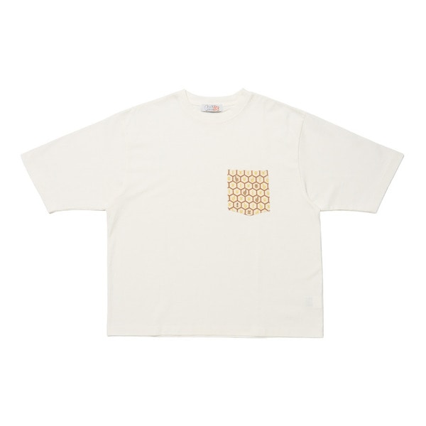 Honycomb Printed Pocket SS Tee 詳細画像 White 1