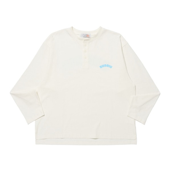 Henley Neck LS Tee 詳細画像 White 1