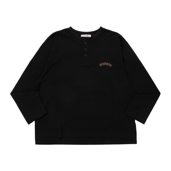 Henley Neck LS Tee 詳細画像 Black 1