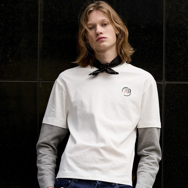 Emblem Logo Fake Layered LS Tee 詳細画像 C.Grey 10