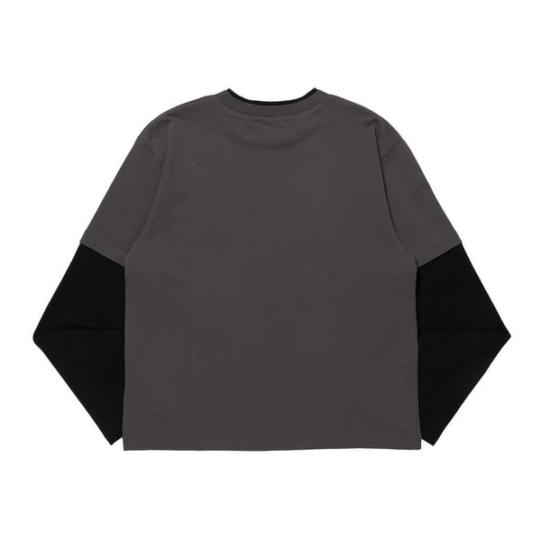 Emblem Logo Fake Layered LS Tee 詳細画像 C.Grey 4