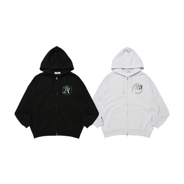 Emblem Logo Zip Hoodie 詳細画像 Black 8