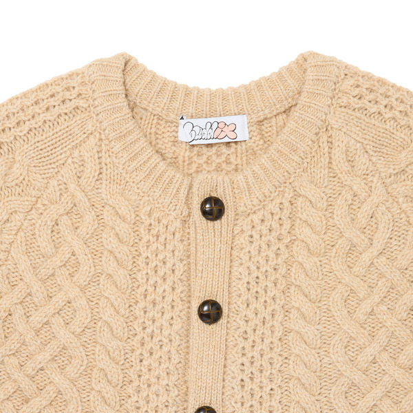 Cable Knit Cardigan 詳細画像 L.Beige 2