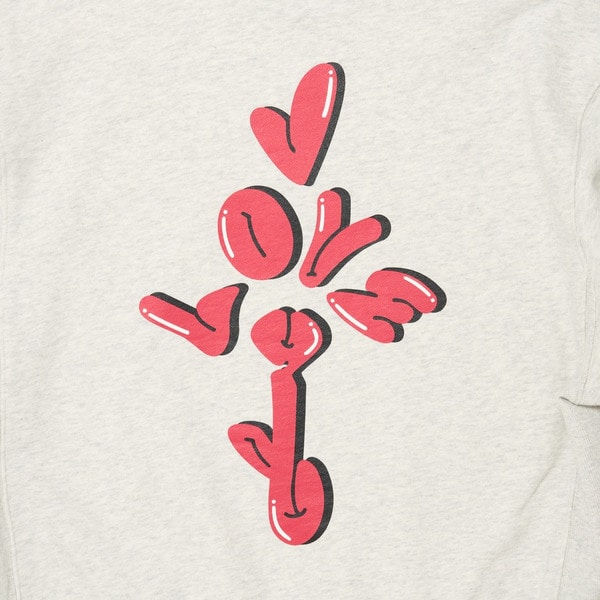 LOVE YOU Crew Sweat(Black Fade) 詳細画像 H.Grey 9