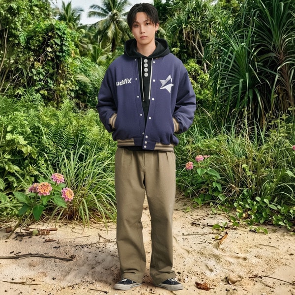 CUT VARSITY JACKET 詳細画像 Navy 11