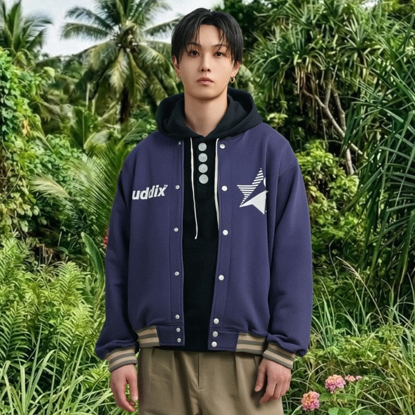 CUT VARSITY JACKET 詳細画像 Navy 12