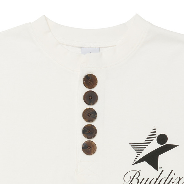 BIG BUTTON HENRY LS TEE 詳細画像 Black 2