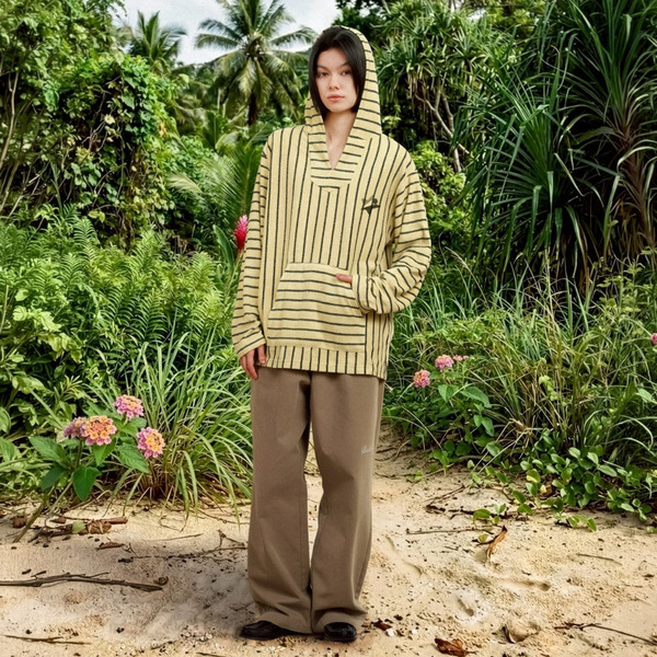 MEXICAN PILE STRIPE HOODIE 詳細画像 Navy 15