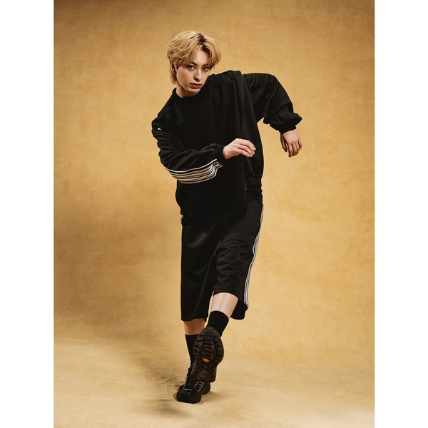 BWG 9LINE TRACK MIDDLE PANTS 詳細画像 Black 8
