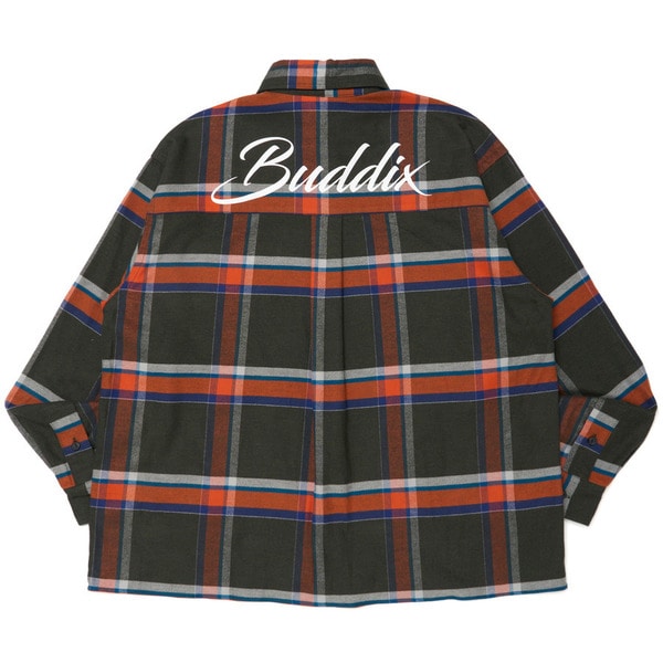 BACK LOGO CHECK FLANNEL SHIRT 詳細画像 Green&times;Orange 1