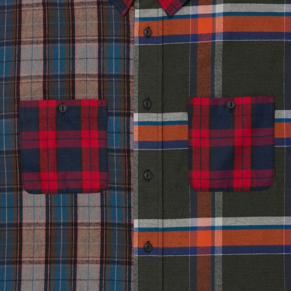BACK LOGO CHECK FLANNEL SHIRT 詳細画像 Green&times;Orange 10
