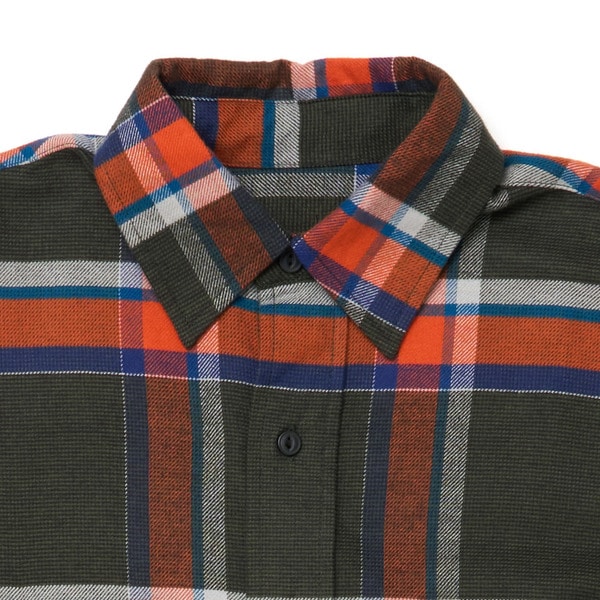 BACK LOGO CHECK FLANNEL SHIRT 詳細画像 Green&times;Orange 2
