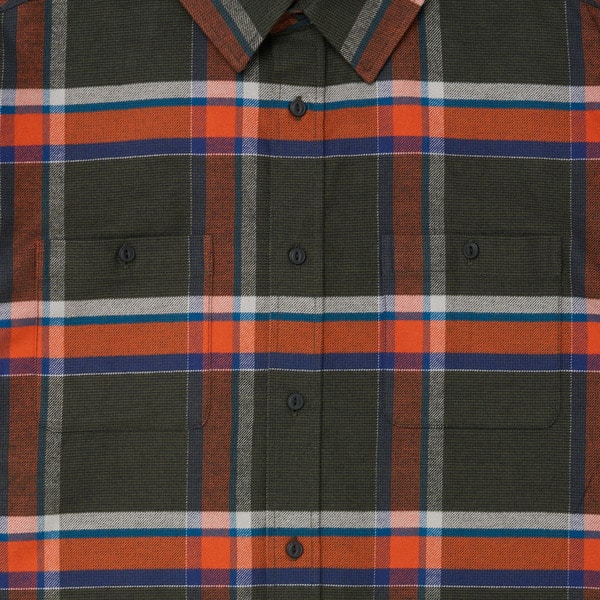 BACK LOGO CHECK FLANNEL SHIRT 詳細画像 Green&times;Orange 3
