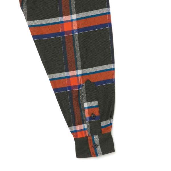 BACK LOGO CHECK FLANNEL SHIRT 詳細画像 Green&times;Orange 5
