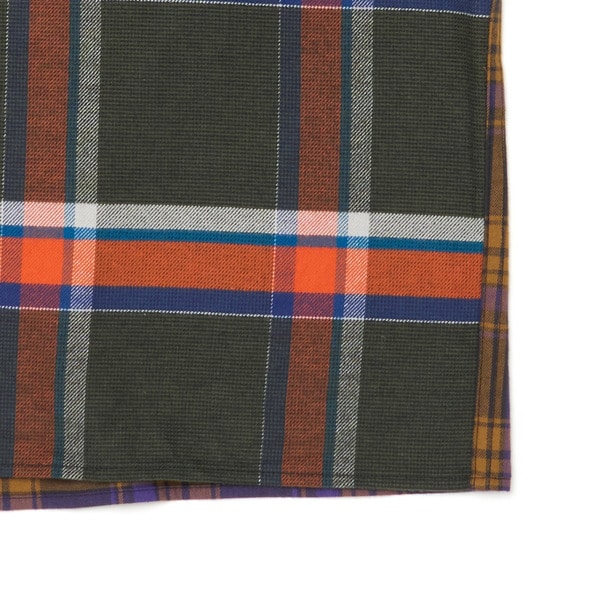 BACK LOGO CHECK FLANNEL SHIRT 詳細画像 Green&times;Orange 7