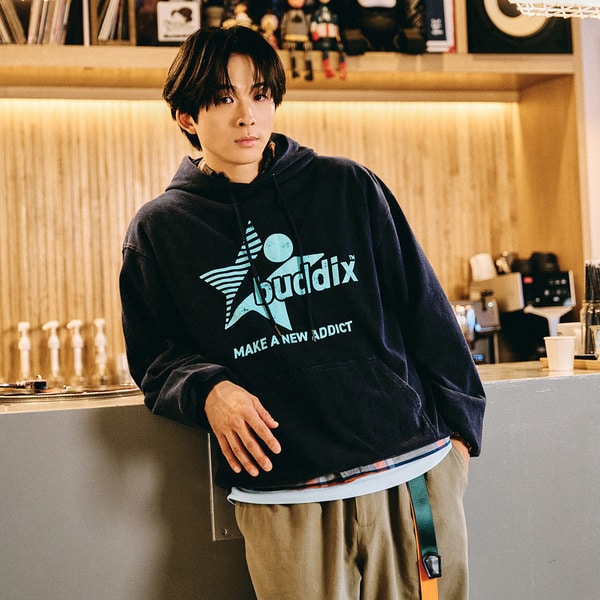 FADED STAR LOGO HOODIE | buddix | VERTICAL GARAGE OFFICIAL ONLINE