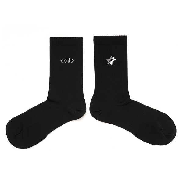 2P RIB SOCKS 詳細画像 White&times;Black 8