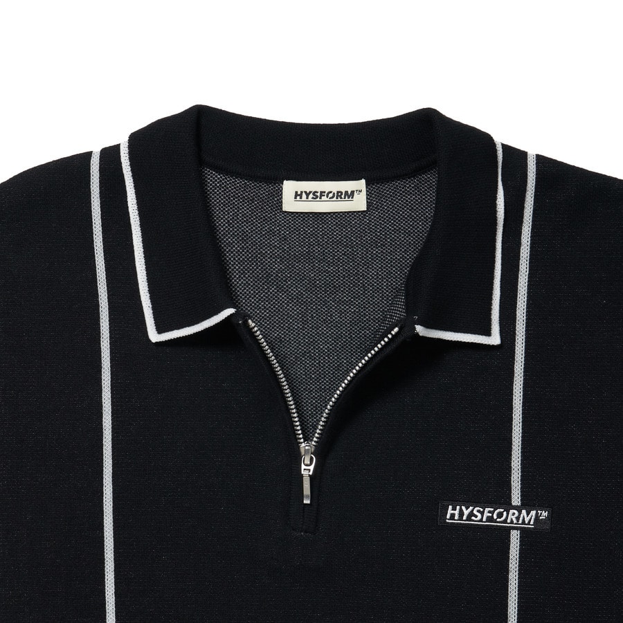 HALF ZIP KNIT POLO 詳細画像 Black 3