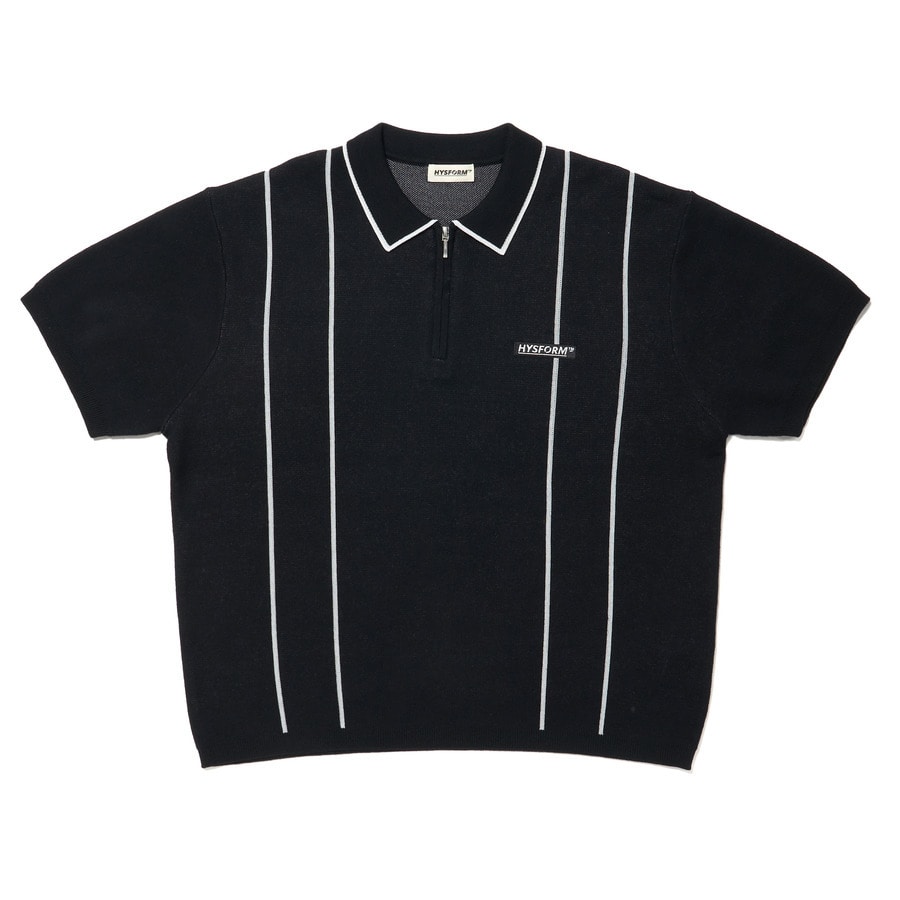 HALF ZIP KNIT POLO 詳細画像 Black 1