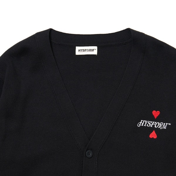 HEARTS KNIT CARDIGAN 詳細画像 Black 1