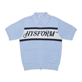 FULL ZIP LINE KNIT SS POLO