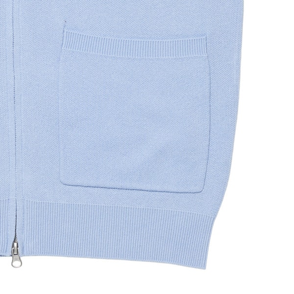 FULL ZIP LINE KNIT SS POLO 詳細画像 Sax 4
