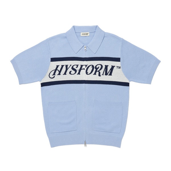 FULL ZIP LINE KNIT SS POLO 詳細画像 Sax 1
