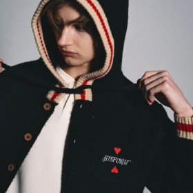 KNIT BUTTON HOODIE 詳細画像