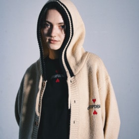 KNIT BUTTON HOODIE 詳細画像