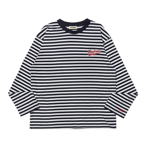 SCRIPT BORDER L/S TEE 詳細画像 Navy 1