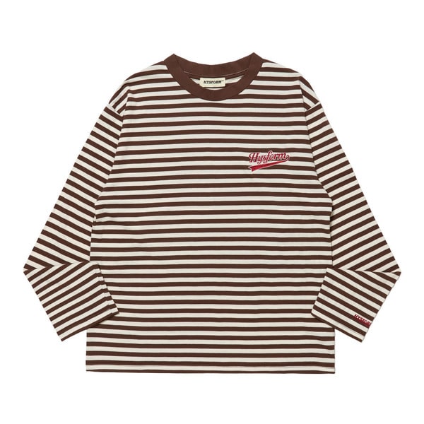 SCRIPT BORDER L/S TEE 詳細画像 Brown 1