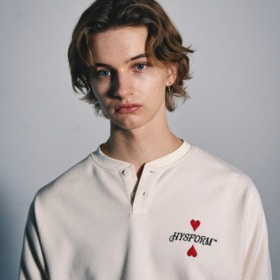 HENRY NECK WAFFLE L/S TEE 詳細画像