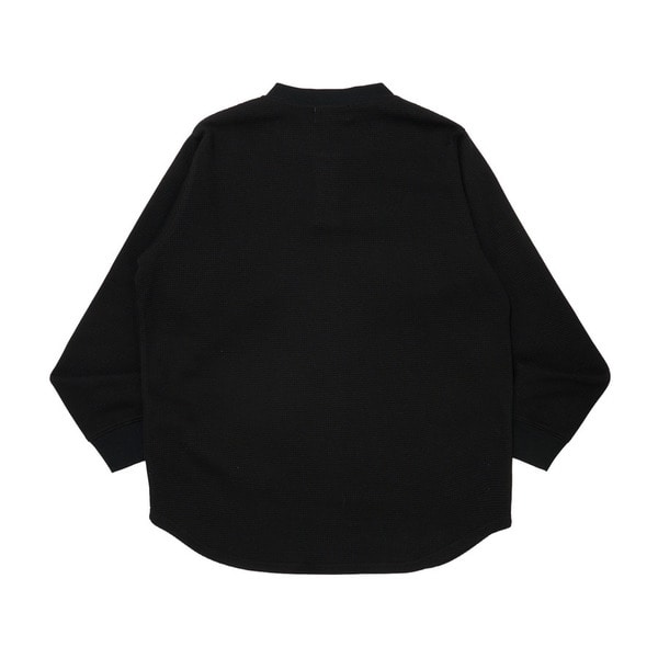 HENRY NECK WAFFLE L/S TEE 詳細画像 Black 1