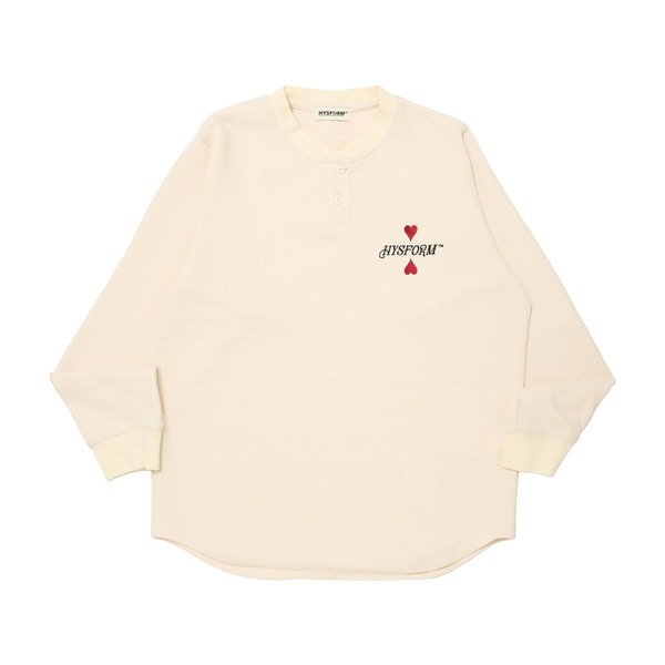 HENRY NECK WAFFLE L/S TEE 詳細画像 Natural 1