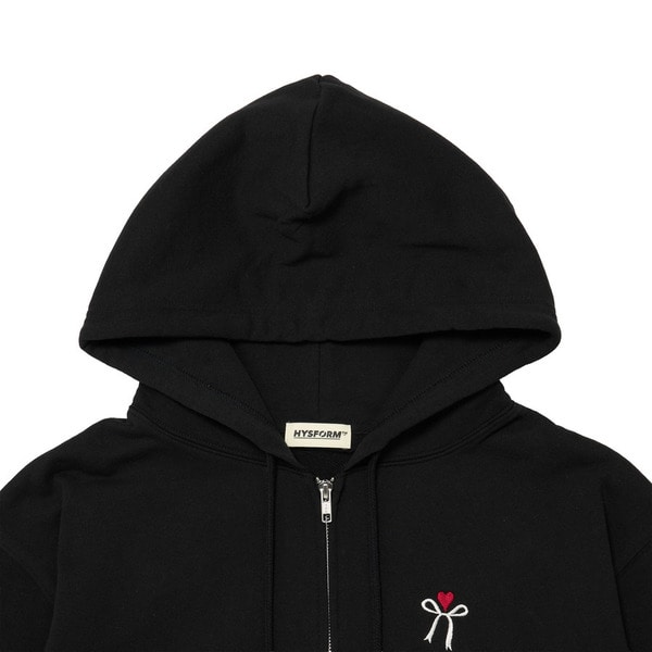 RIBBON TIE FULL ZIP HOODIE 詳細画像 Black 8